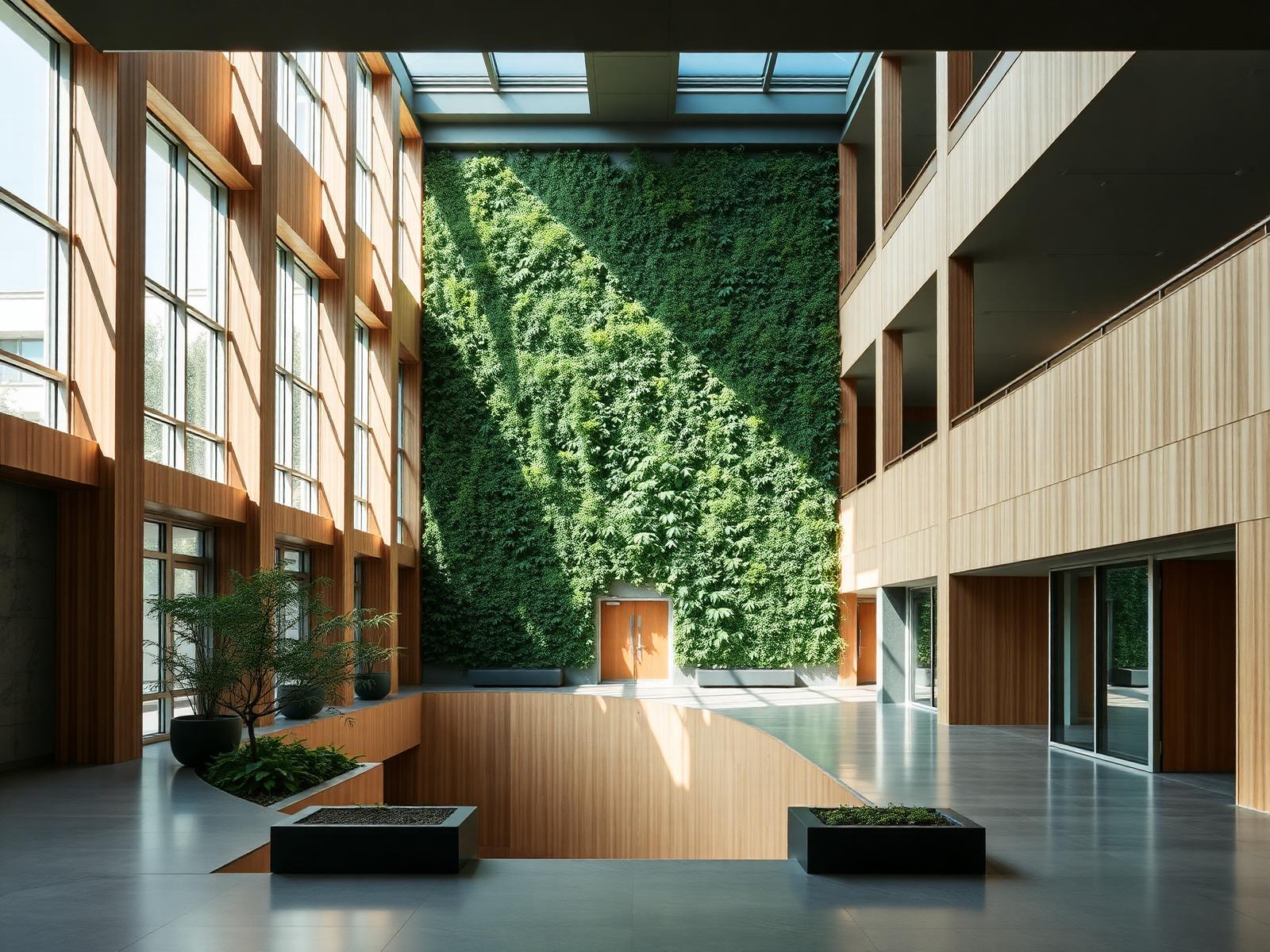 Modern atrium of a healthy building